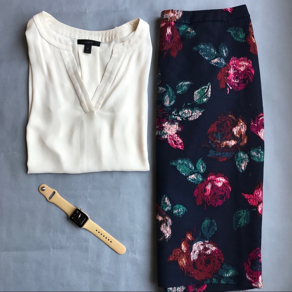MERONA NWOT floral pencil skirt